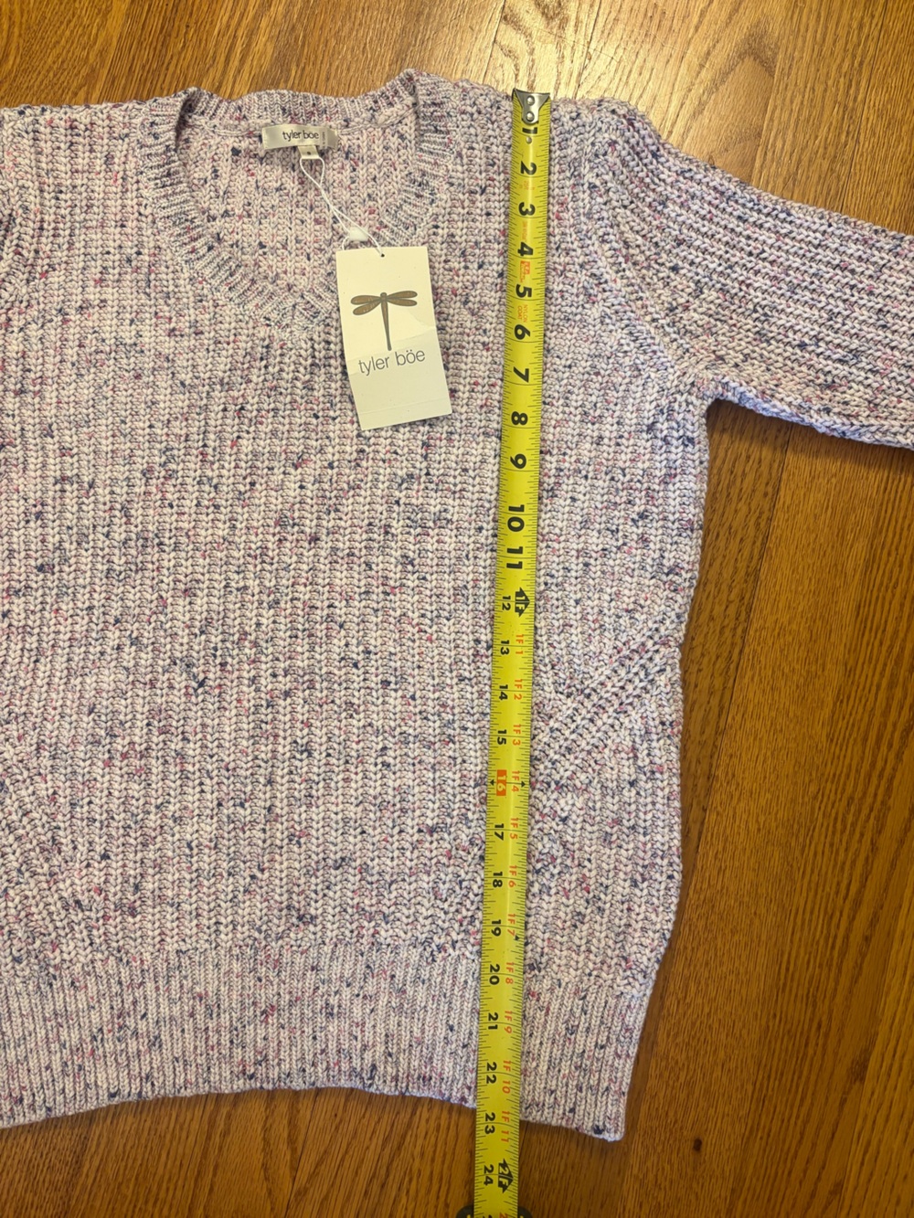 Tyler Böe NWT Fisherman Sweater Chunky Knit Pullover White Multi Speckled | S - Picture 9 of 10